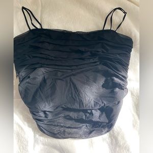 Aritzia structured chiffon top